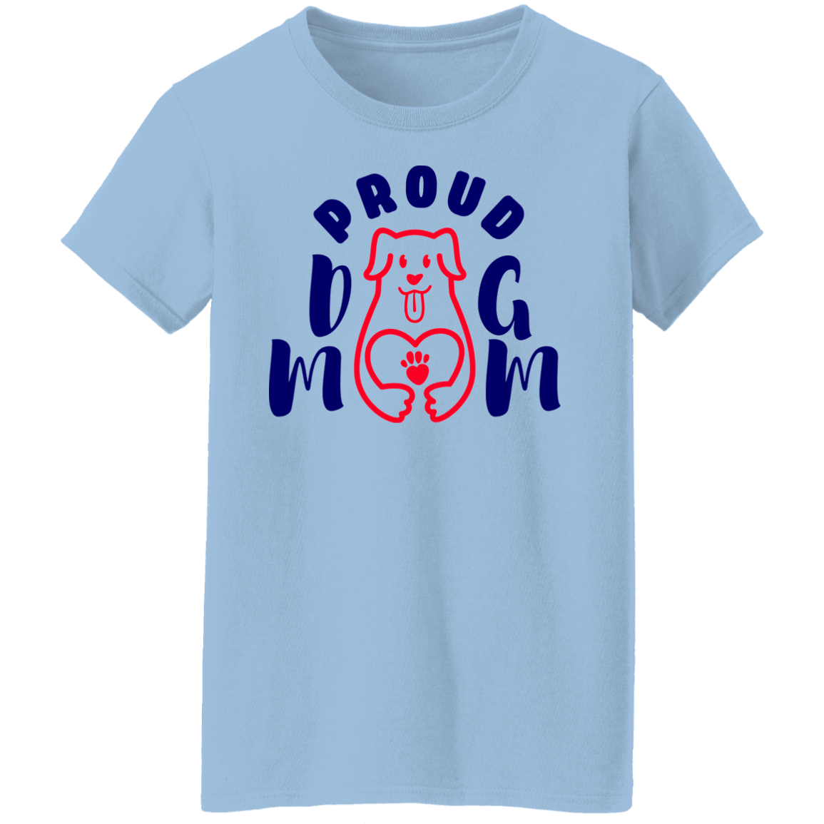 Proud Dog Mom Heart Women's T-shirt